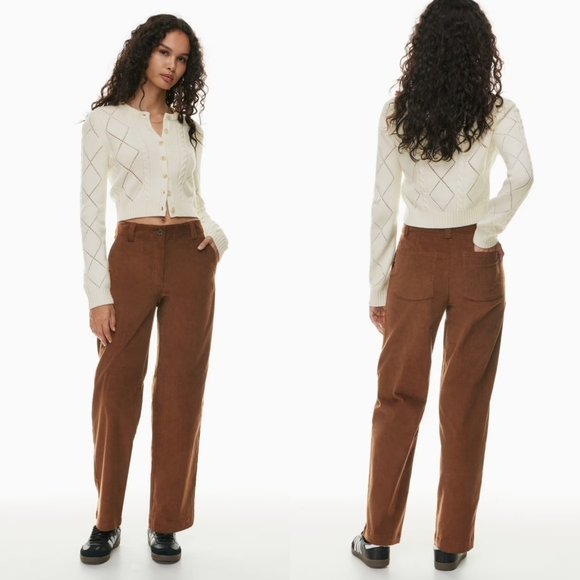 Sunday Best Pants - Aritzia Sunday Best Jaden Corduroy Pants Cognac (Brown) Size 6